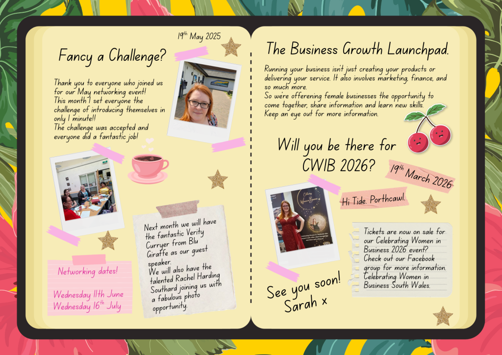 may 2025 newsletter for celebrating women in business networking