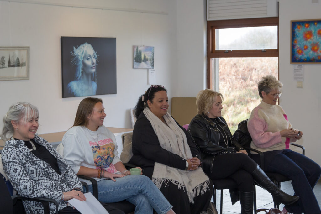 Celebrating women in business event. Photo of female business owners networking